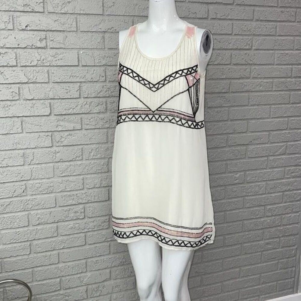 Forever 21 Women Beaded Sequined Shift Dress Size S